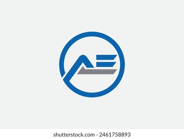 Letter AE logo icon design template. AE letter symbol. Unique letter AE monogram