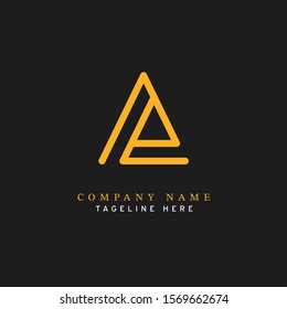 Letter AE logotype Monoline style, simple and elegant AE logo - Vector 