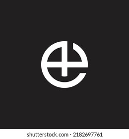 Buchstaben sind rund geometrische Linie einfache Logo-Vektorgrafik