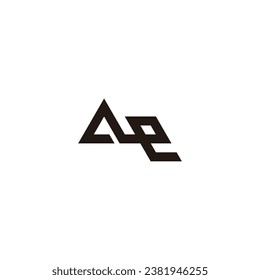 Letter Ae triangle geometric symbol simple logo vector