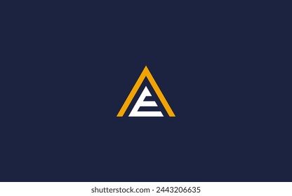 letra ae con triángulo logo icono diseño vectorial plantilla inspiración
