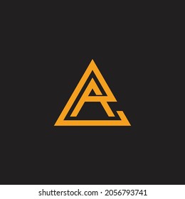 letra ae triángulos diseño simple logo geométrico vector