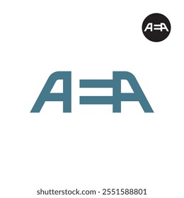 Letter AEA Logo Negative Space