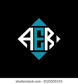 modelo de ilustração vetorial de design de logotipo quadrado AER de letra. AER retângulo diamante logotipo design.
