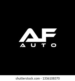 Letter AF auto logo black white design template elements group for Company - Vector
