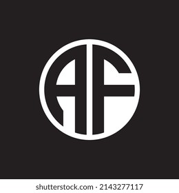letter AF circle logo design vector