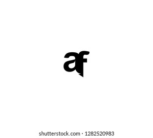 Letter AF Creative Artistic Monogram Linked Design Logotype Illustration