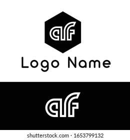 Letter Af creative minimal style modern sign logotype perfect for any business company logo