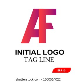 Letter AF Design A modern logo design with a white background
