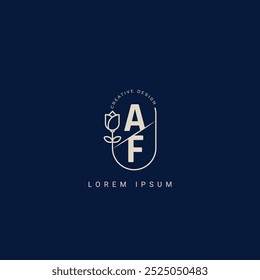 Letter AF FA Creative Logo design with unique and simple design
