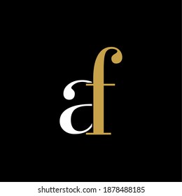 Letter AF FA A F logo icon vector template for your business. Initial logo design, geometric logo. Creative Modern Monogram alphabet. Company Logo Idea with tagline space.