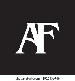 Letter AF FA A F logo icon vector template for your business. Initial logo design, geometric logo. Creative Modern Monogram alphabet. Company Logo Idea with tagline space.