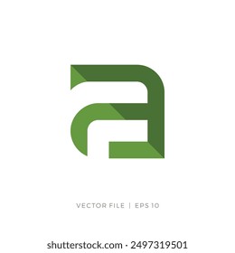 Letra AF FA hoja deja logotipo de la naturaleza