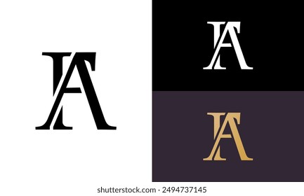 letter af or fa logo icon design vector. template for unique design logo.	