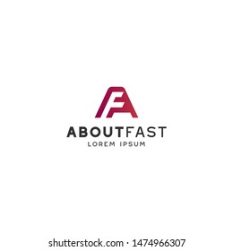 letter AF FA logo technology design modern logo and premium logo