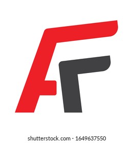 diseño de la tecnología del logotipo AF de carta logotipo moderno y logotipo premium.