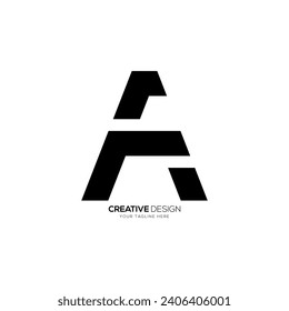 Letra Af o Fa con el logotipo de monograma abstracto de forma única y moderna