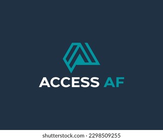 Letter AF FA Simple Monogram Logo