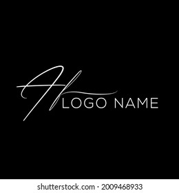Letter Af handwriting logo with luxury elegent modern style perfect for , beauty , wedding photography , spa , makeup logos