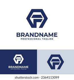Letter AF Hexagonal Logo, suitable for any business related to Hexagonal with AF or FA initial. svg