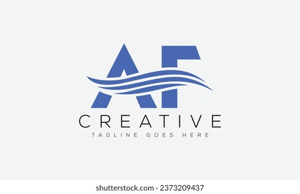 Letter AF logo design template vector illustration