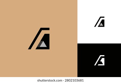 Letter A or AF Logo Design Template. 