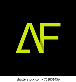Letter AF logo design template.