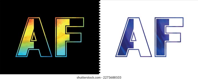 Letter AF logo design vector template. Creative modern luxurious logotype for corporate business identity