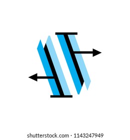 letter AF logo template