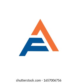 logotipo AF letra Placa vectorial moderna