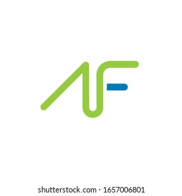 logotipo AF letra Placa vectorial moderna