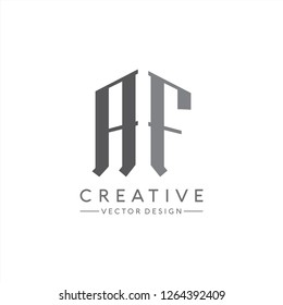 Letter AF logo Vector Template