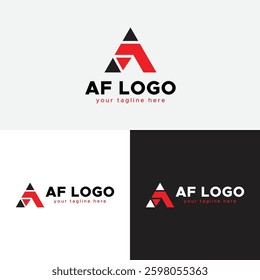 Letter AF letter mark logo design. AF Vector logo design. 