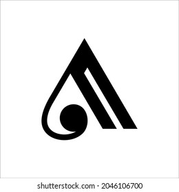 letter AF simple logo in black logo