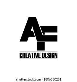 Letter AF simple logo design vector