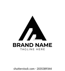 Plantilla de diseño de logotipo de triángulo de carta AF