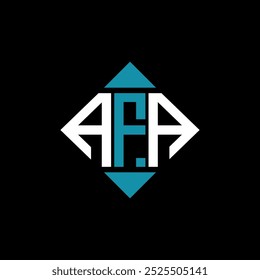 Buchstabe AFA quadratisches Logo Design, Vektorgrafik-Vorlage. AFA Rechteck Diamant-Logo-Design.
