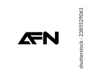Letter AFN Logo Design on White Background Template, a f n letters