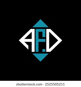 letter AFO square logo design vector illustration template. AFO rectangle diamond logo design.
