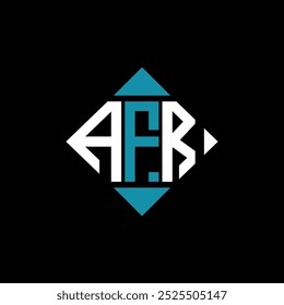 Plantilla de Ilustración vectorial de diseño de logotipo cuadrado AFR. Diseño de logotipo de diamante rectángulo AFR.
