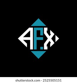 letter AFX square logo design vector illustration template. AFX rectangle diamond logo design.
