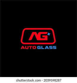 Letter AG Auto Glass Company Logo. Vector And Illustration.