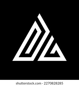 Letter AG creative triangle monogram logo