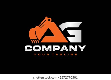 the letter AG excavator logo