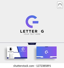Letter AG or G creative logo template vector illustration with business card template - vector