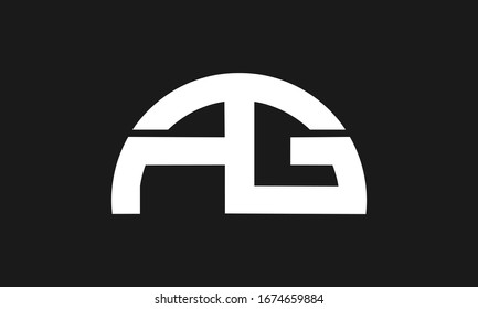 Letter AG Or A G Initial Logo Design In Vector, Professional Letters Monogram Logo On Background.