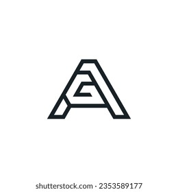 Letter AG or GA logo