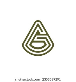 Letter AG or GA logo
