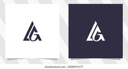 letra ag ga logotipo design vetor