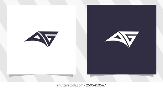 letter ag ga logo design